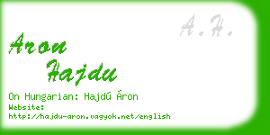 aron hajdu business card