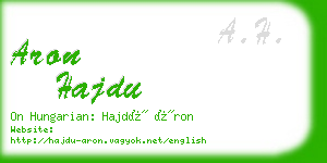 aron hajdu business card